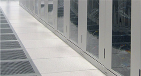 Data center racks and air conditioning vents